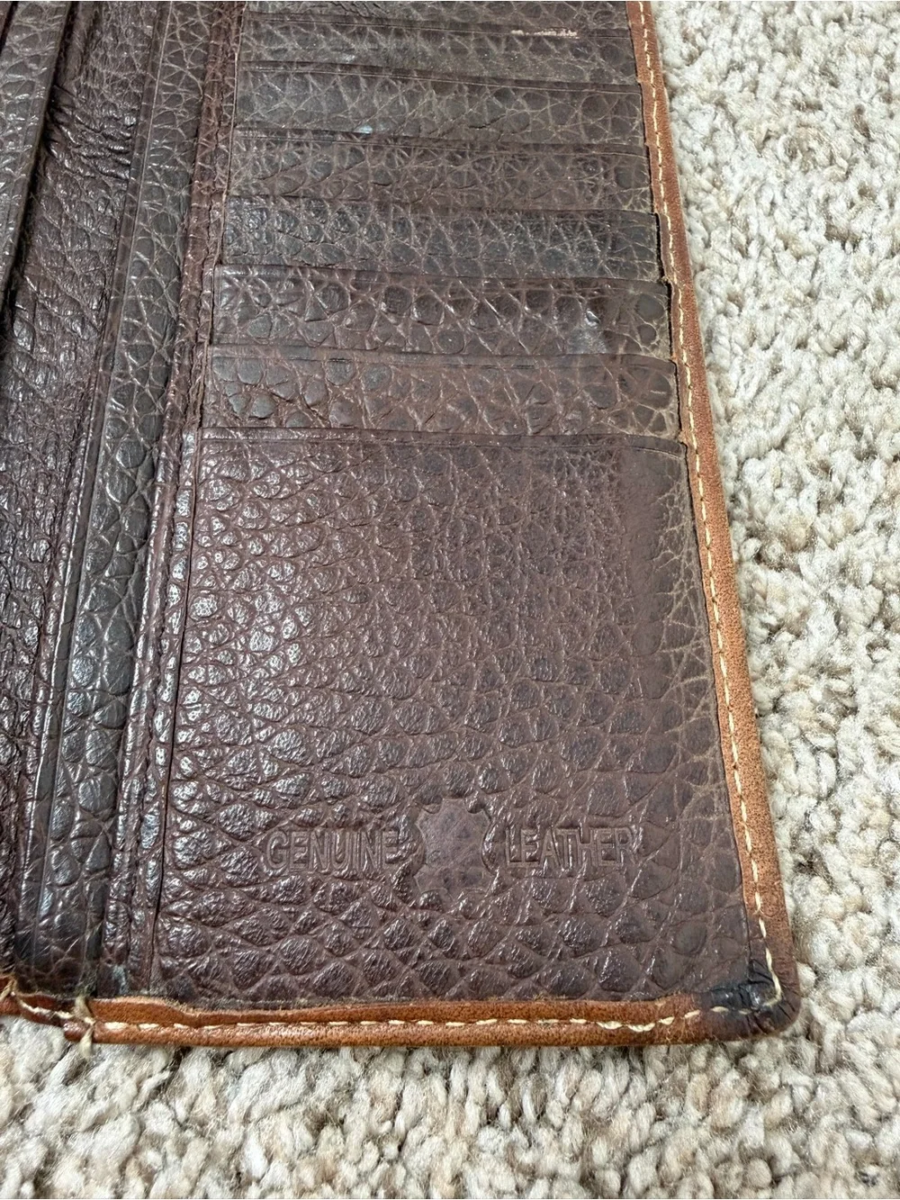Vintage Genuine Leather Tooled Western Cowhide wallet